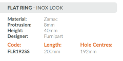 Furnipart Kulp Flat Ring 192mm İnox
