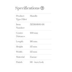 Furnipart Kulp Clasp 160mm İnox