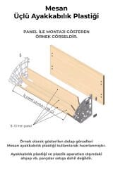 Mesan Ayakkabılık 3'Lü Plastik Beyaz (Sağ-Sol) (0024)