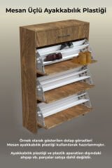 Mesan Ayakkabılık 3'Lü Plastik Beyaz (Sağ-Sol) (0024)