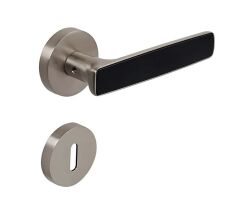 Croma Kapı Kolu Sera Yuvarlak Rozetli Yale Satine-Siyah