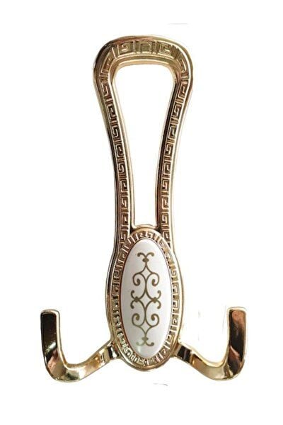 Askı Portmanto Askı (Seçil) Antik Sarı-Beyaz Varaklı