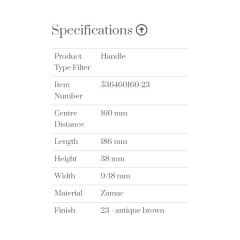 Furnipart Kulp Classic 160mm Antik Brown