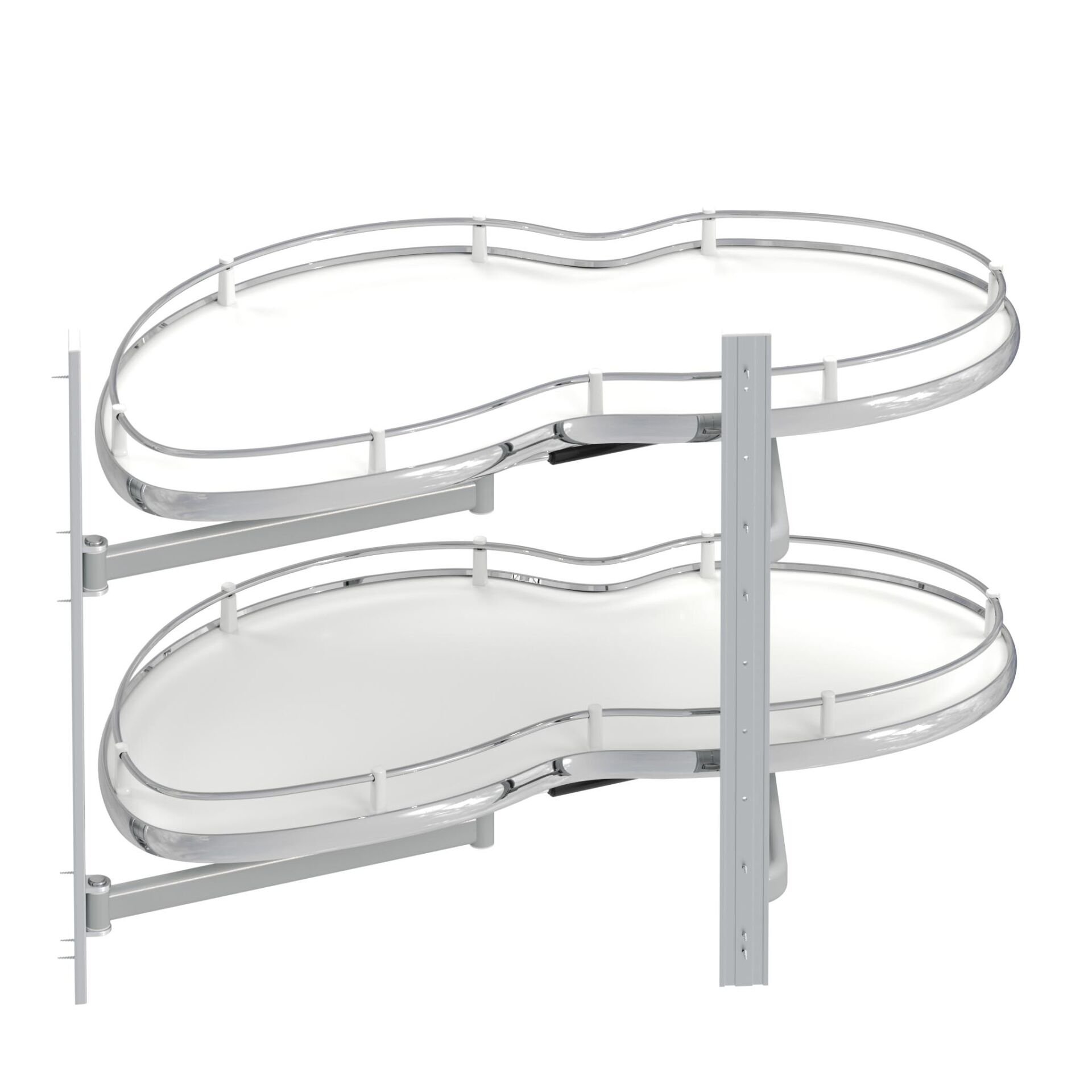 Starax Döner Tablalı Kör Köşe 50'Lik Modül Sol Krom