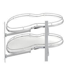 Starax Döner Tablalı Kör Köşe 50'Lik Modül Sol Krom