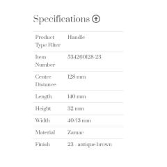 Furnipart Kulp Locker 128mm Antik Brown