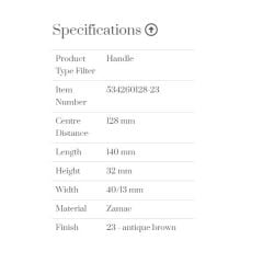 Furnipart Kulp Locker 128mm Antik Brown