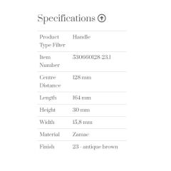 Furnipart Kulp Rio 128mm Antik Brown