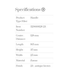 Furnipart Kulp Shıp 128mm Antik Brown (d)