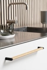 Furnipart Kulp Crossing 160mm Cilalı Ahşap- Mat Siyah (s)