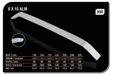 İnce Şahin Kulp 224mm Krom