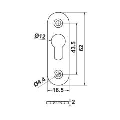 Hafele Panel Askı Elemanı 62mm