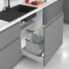 Starax Çöp Kovası Çek.İçi 12+12+1+1 Oto.70'Lik Modül Gri