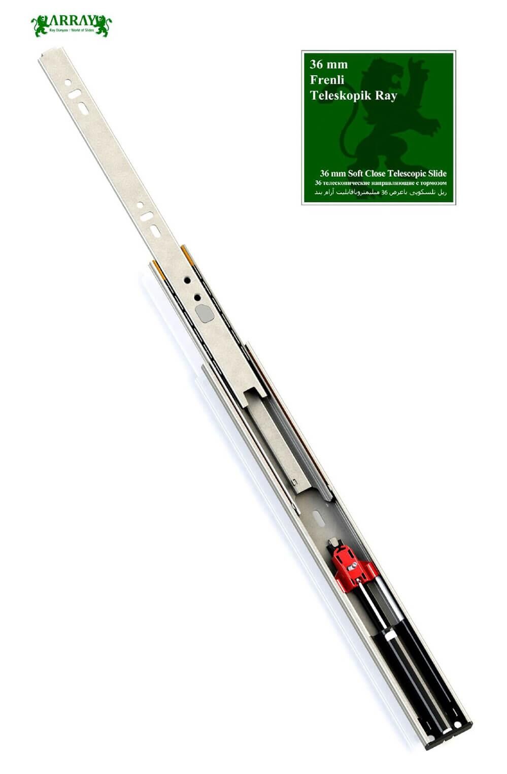 Array Bilyalı Frenli Teleskopik Mat Ray  36mmx35cm