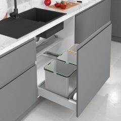 Starax Çöp Kovası Çek.İçi 12+12+1+1 Oto.60'Lik Modül Gri