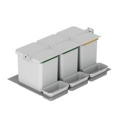 Starax Çöp Kovası Çek.İçi 12+12+1+1 Oto.60'Lik Modül Gri