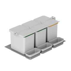 Starax Çöp Kovası Çek.İçi 12+12+1+1 Oto.60'Lik Modül Gri