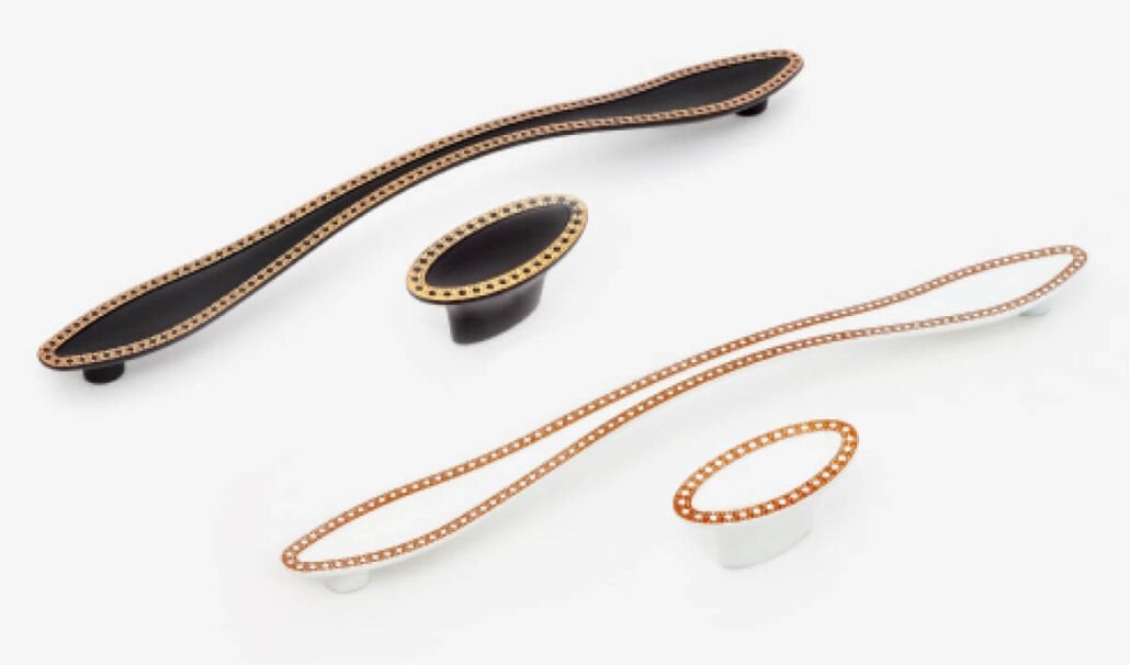 Kulp Safran 128mm Mat Beyaz-Altın