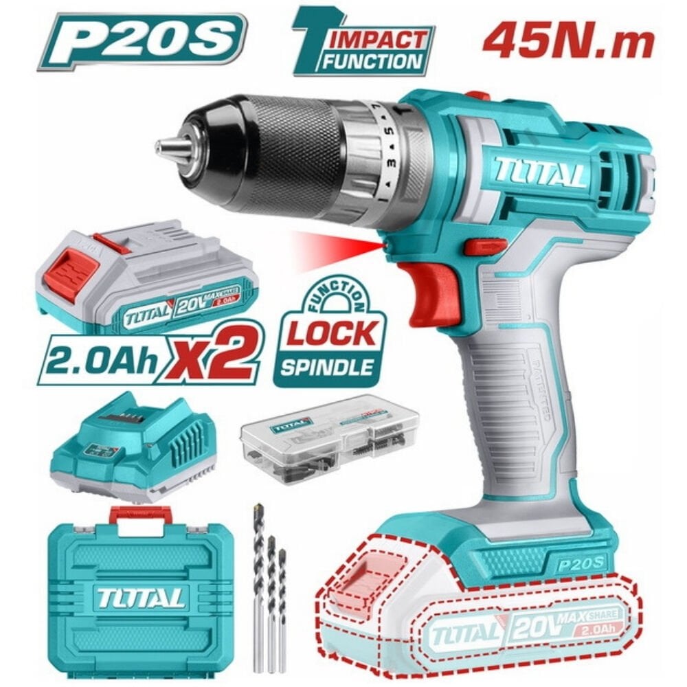 Total Darbeli Matkap Lion Akülü