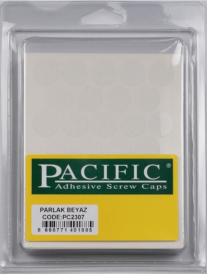 Pvc Yapışkan Tapa 18mm 1Plk=32 Ad Parlak Beyaz
