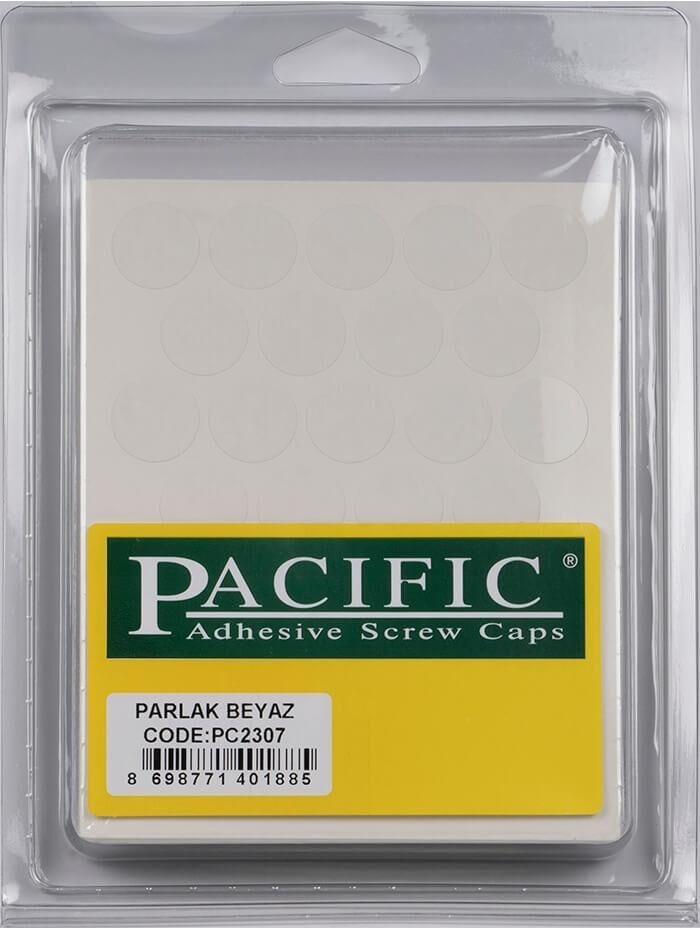 Pvc Yapışkan Tapa 18mm 1Plk=32 Ad Parlak Beyaz