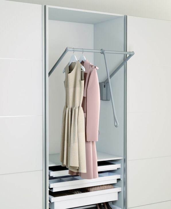 Hafele Gardırop Asansörü 10kg 800x1150mm Gri