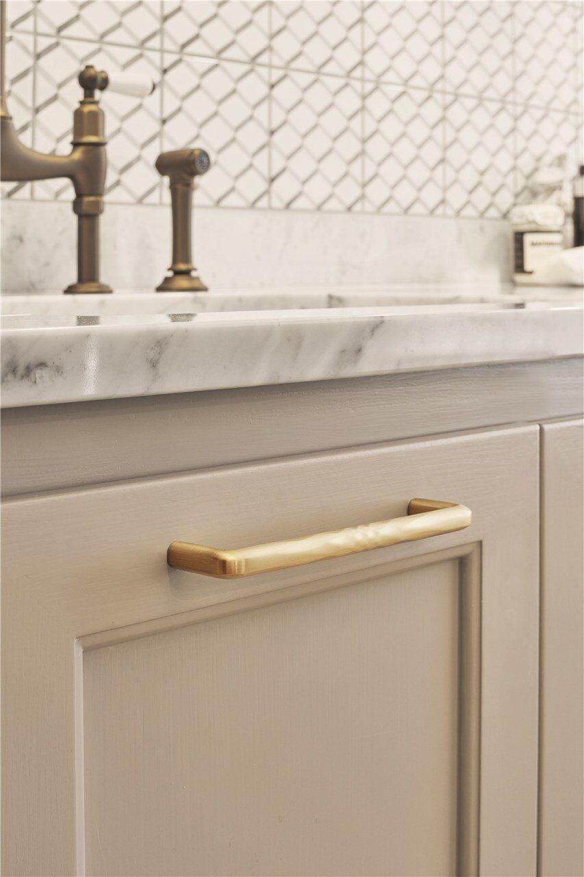 Furnipart Kulp Shuffle 160mm Fırçalı Altın (ç)