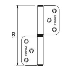Hafele Cerman Yönsüz Yaprak Paslanmaz Çelik Menteşe M.Nikel 2.5mm