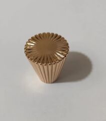 Kulp Düğme Tırtıklı Oval Antik Sarı