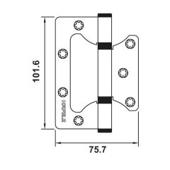 Hafele Kelebek Menteşe Çelik Menteşe Mat Nikel 2.5mm