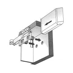 Hafele Dolap Askı Elemanı Kapağı Metal Nikel Sağ