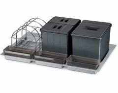 Çöp Kovası Çek. İçi Taşıyıcı Ünite Manuel 800mm 16+16+32Lt Antrasit