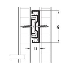 Hafele Frenli Bilyalı Teleskopik Ray  45mmx35cm