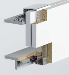Sürgü Gardırop Sistemi Frenli 2 Kapak Set 16-20mm İç-Dış 100kg