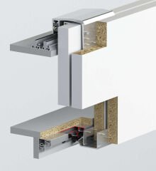 Sürgü Gardırop Sistemi Frenli 2 Kapak Set 16-20mm İç-Dış 100kg