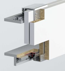 Sürgü Gardırop Sistemi Frenli 2 Kapak Set 16-20mm İç-Dış 100kg