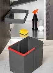 Çöp Kovası Kapağa Monte 15Lt Antrasit