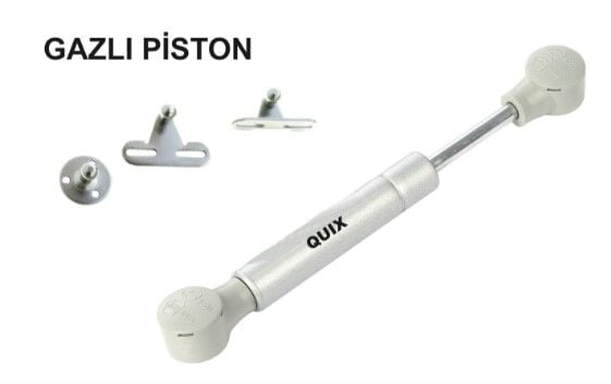 Quix Gazlı Pistonu Kısa 080N 20cm Gri