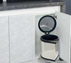Çöp Kovası Smart 11lt Krom-Siyah