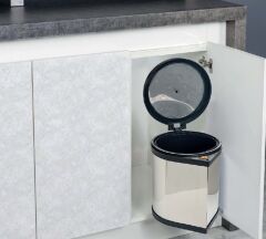 Çöp Kovası Smart 11lt Krom-Siyah