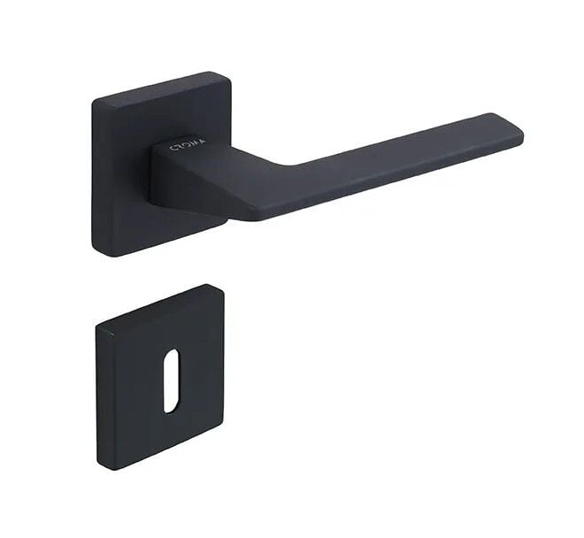 Croma Kapı Kolu Vıa-S Kare Rozetli Oda Siyah