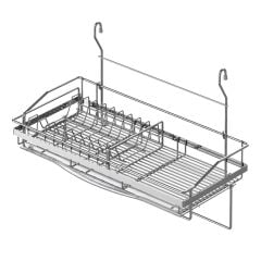 Starax Tabaklık Bardaklık Askılı Seti Krom