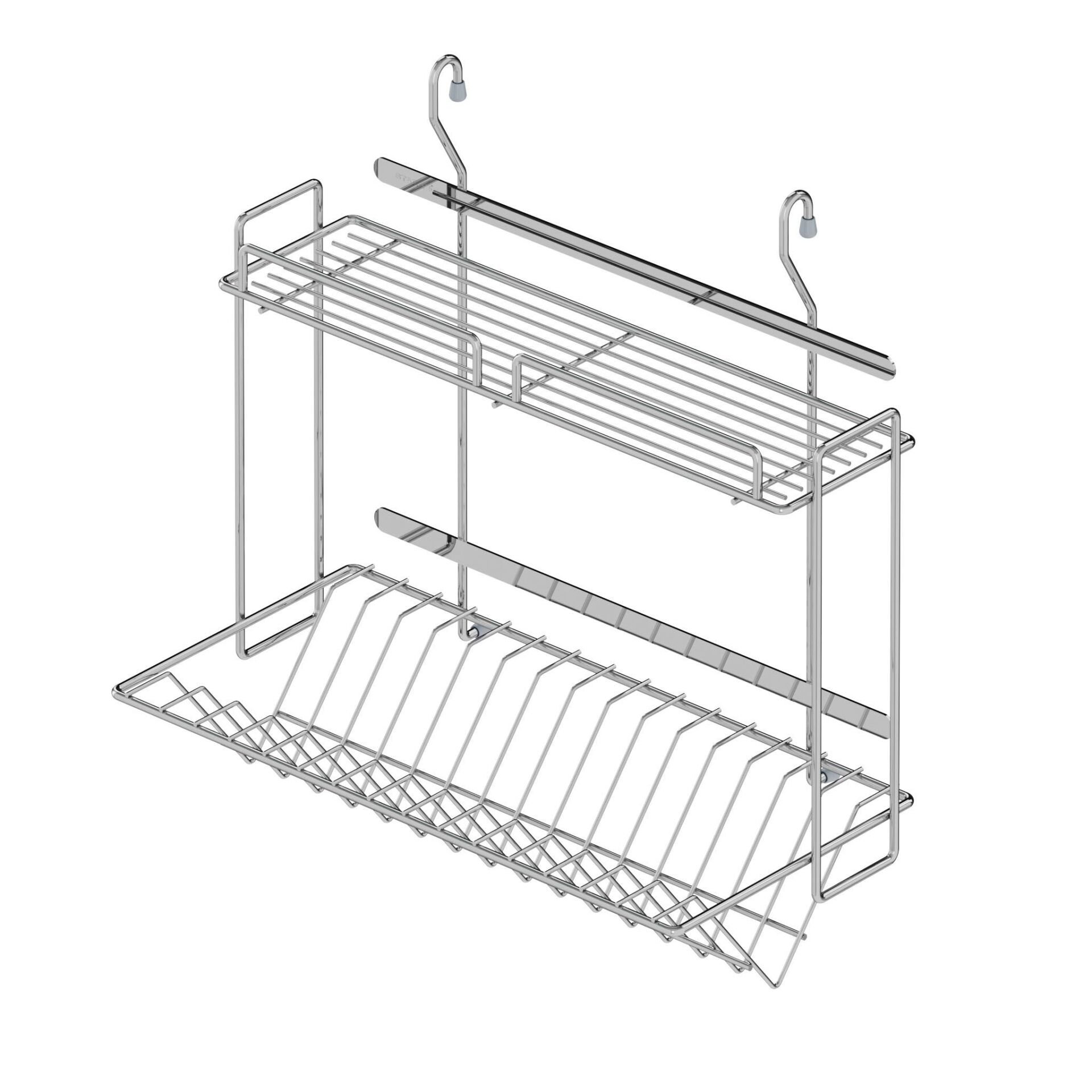 Starax Tabaklık Bardaklık Askılı Krom