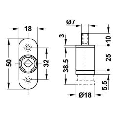 Hafele Basmalı Kilit Nikel Kaplama