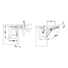 Hafele Free Flap Kalkar Kapak Makası B Gri