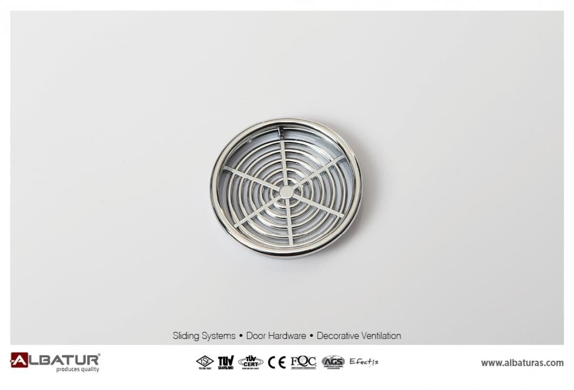 Plastik Menfez Q60mm Krom