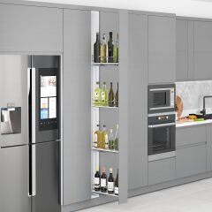 Starax Şişelik Sepetli Ahş.Tab.Çift Açılım 20'Lik Modül Sol Krom