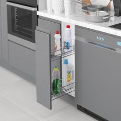 Starax Deterjanlık Tek Açılım 25'Lik Modül Krom Sağ