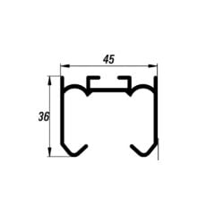Alüminyum Üst Ray Profili (7099 Mekanizma Rayı)