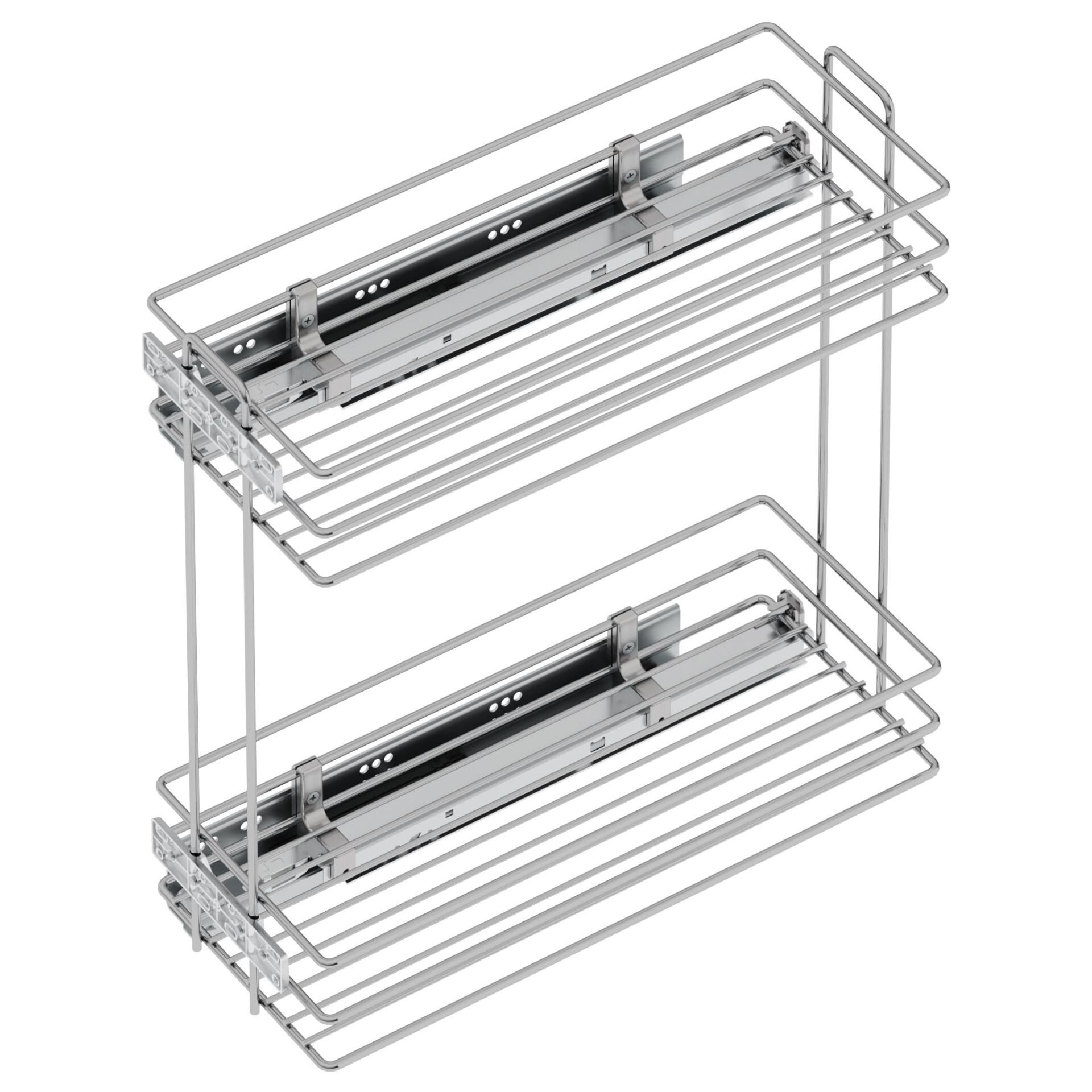 Starax Deterjanlık Çift Açılım 25'Lik Modül Sol Krom